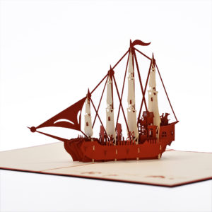 3D sailboat popup card