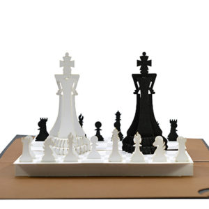 Popup card chessboard 3D