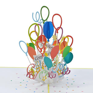 bunch of balloons popup card