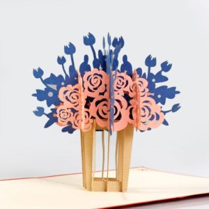 3D flower popup card