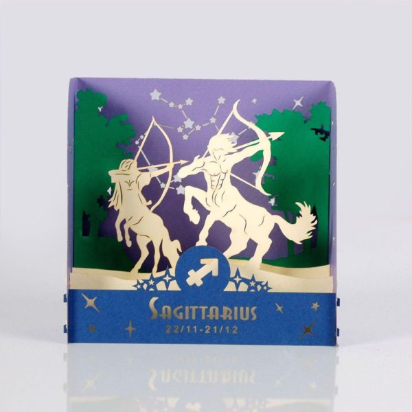 sagittarius zodiac popup card