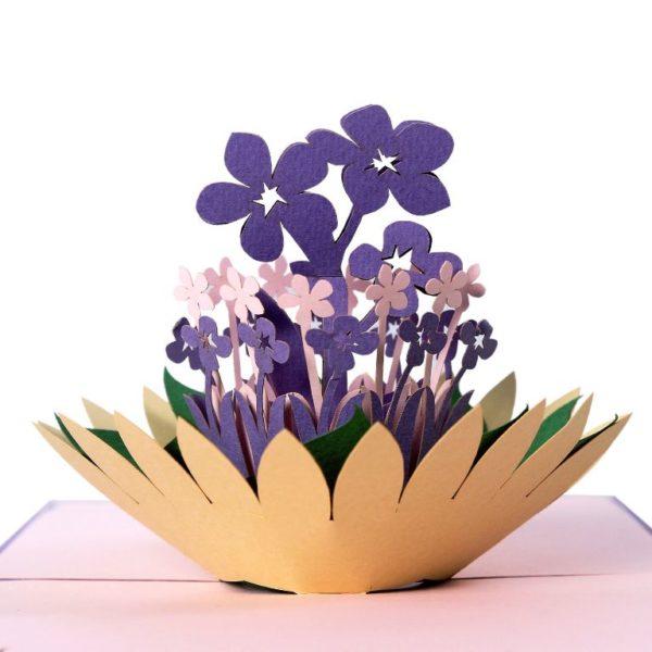 Flower lapis popup card