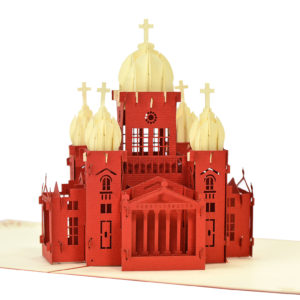 3D church model popup card