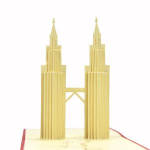 Petronas Twin Towers model 3d popup card