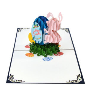 3D bunny and Eggs pop up card