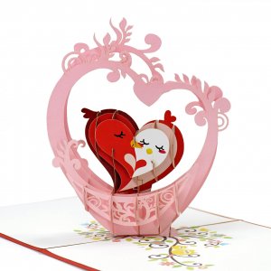 3D heart popup card for valentine