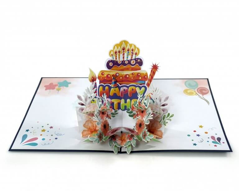 Birthday 3D Popup Card BD126 - Viet Nam Popup Cards And Handicrafts