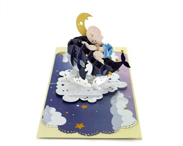 new birth greeting 3D Popup card