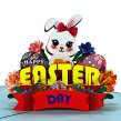 3D popup greeting card for Easter day