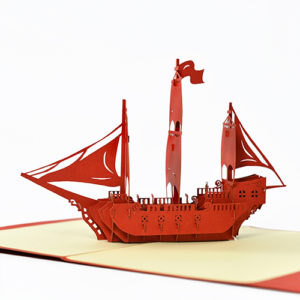 3D Boat Pop-up Card Model