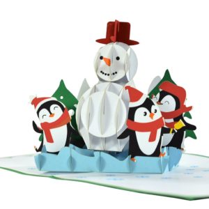 Snowman Popup card 3D