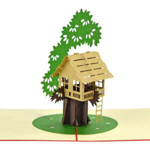3D Popup Card treehouse