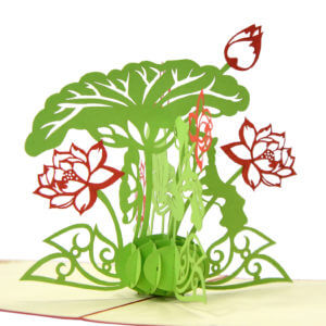 Lotus flower 3D-card