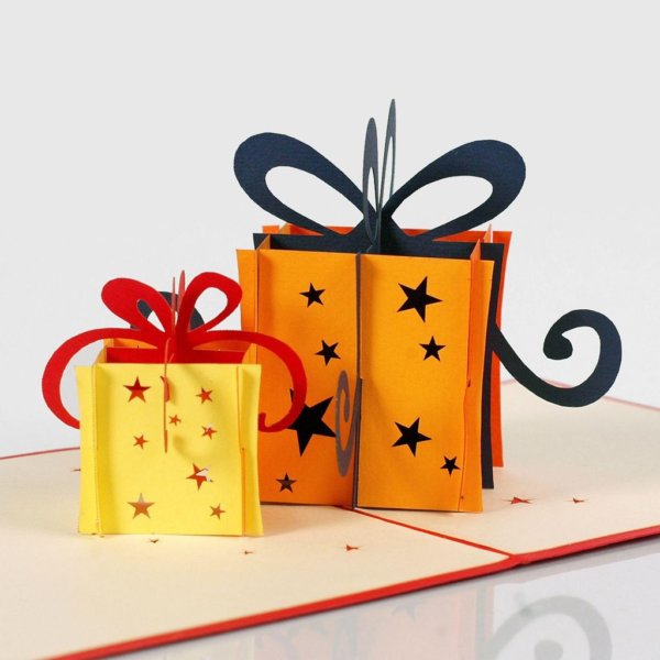 3D card model gift box
