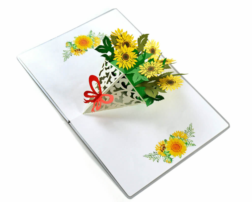 3D flower popup card
