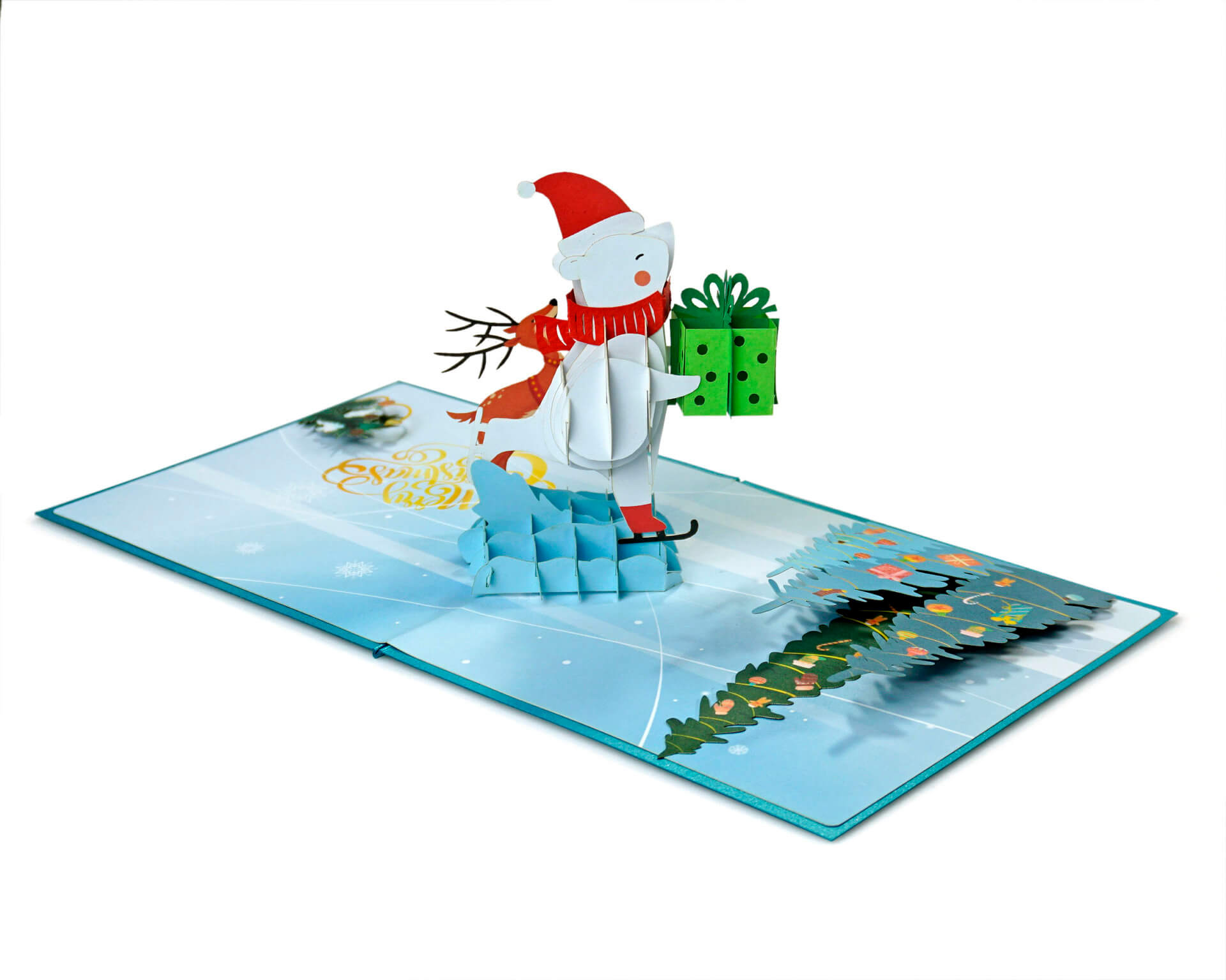 3D pop-up greeting card for Christmas
