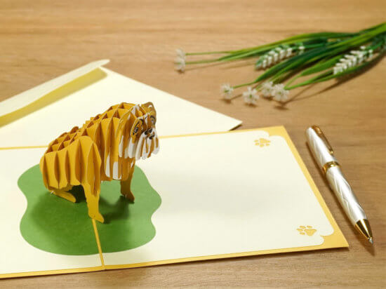 3D pop-up Cards dog's day