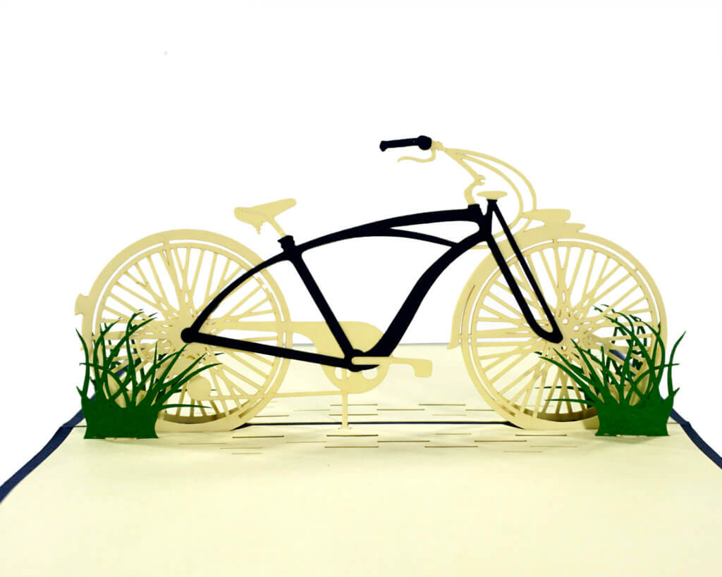 Bike 3D popup greeting card