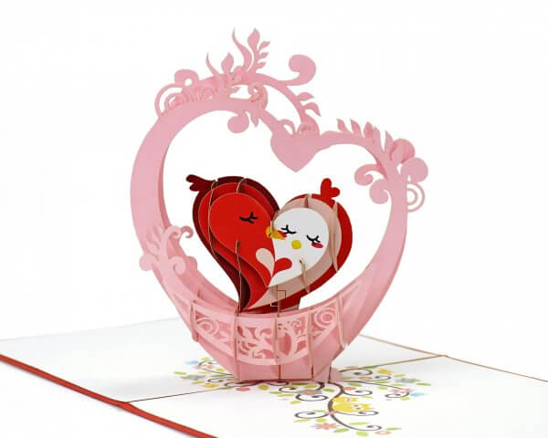 3D heart popup card for valentine