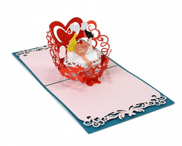 Kiss love 3D pop up card