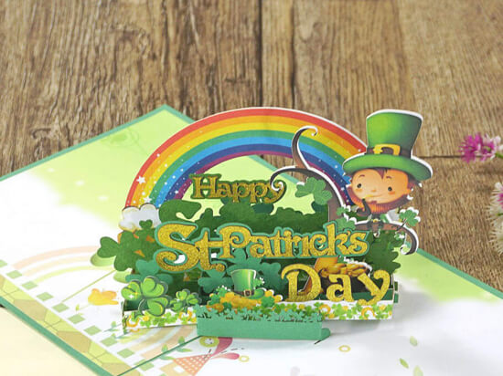 3D popup card Patrick Day