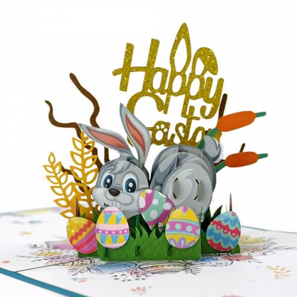 3D popup card Easter bunny