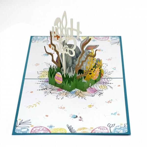 Easter bunny 3D popup card