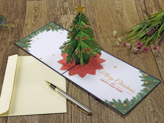 christmas tree 3D greeting popup card