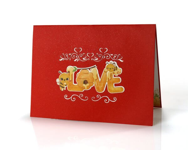 3D sweet honey love card