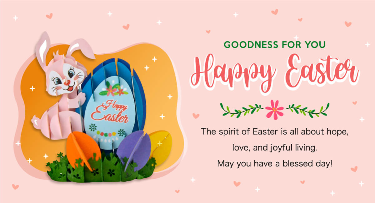 hapy easter 3D greeting card